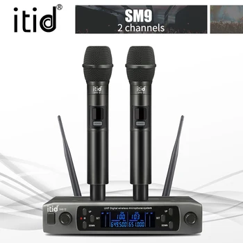 ıtıd Karaoke Sahne Performansı Düğün Ev KTV Parti SM9 500-599 MHz Profesyonel 2 Kanal Kablosuz Mikrofon Sistemi