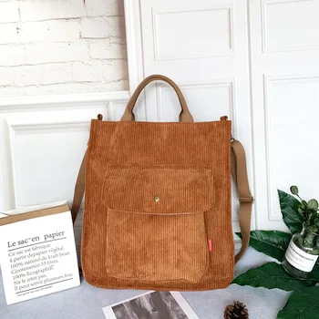 Kadife omuz çantaları Kadınlar için 2023 Kış Alışveriş Tasarımcı Katlanabilir Öğrenci Kitap Çantası Tuval Crossbody Çanta Çanta Çanta