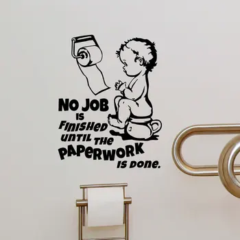 Komik Çocuk Çıkartmaları Evrak Yapılır Tuvalet Tasarım Duvar Çıkartması Tuvalet Ev Dekor seramik karo Posteri WC Duvar Dekor