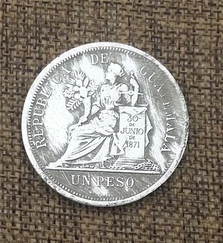 Küba Pezosu 1894 yapar eski bakır ve gümüş paralar, yabancı gümüş paralar, antika paralar, çapı 38mm