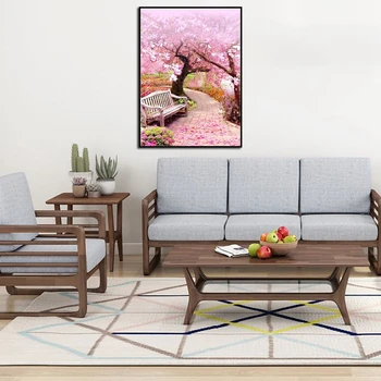 Sakura Ağacı tam matkap 5D Elmas boyama nakış Çapraz Dikiş dekor